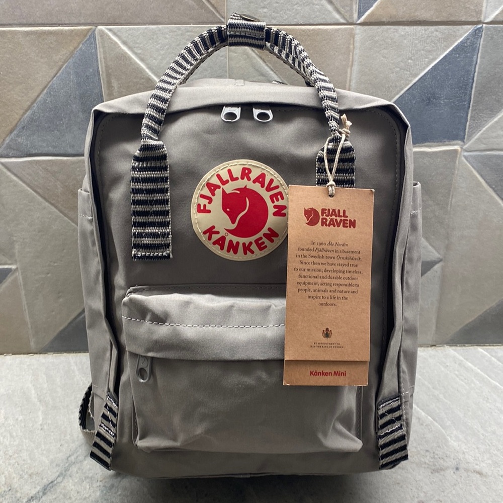 Fjallraven Kanken Mini Backpack - Fog Striped